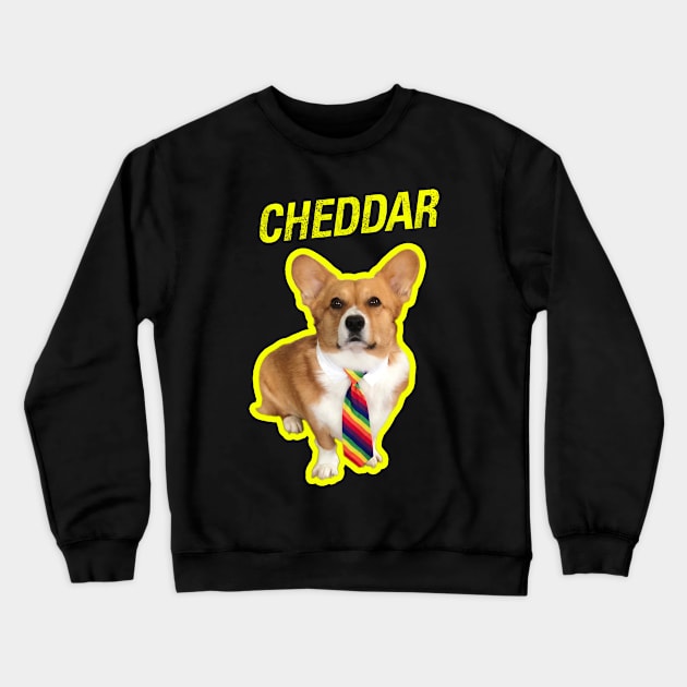 Cheddar  |  Brooklyn 99 Crewneck Sweatshirt by cats_foods_tvshows